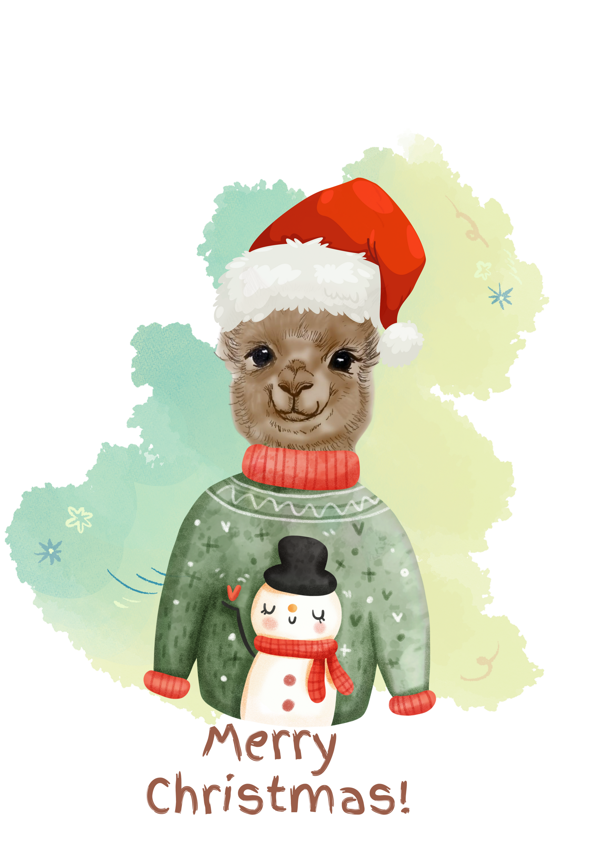 Kerst alpaca shirt kids - Pure Soul